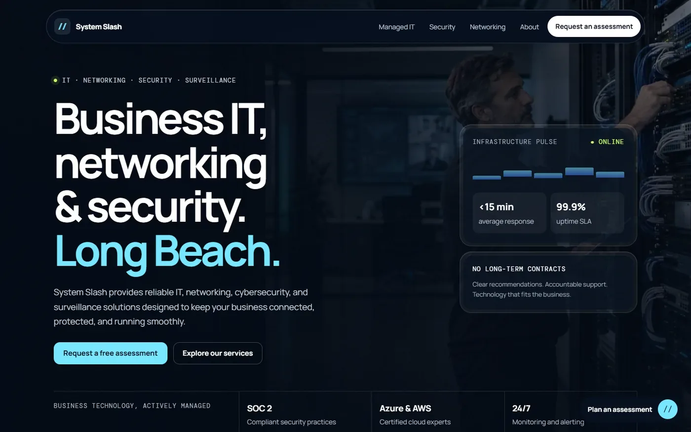 System Slash — IT services · Lead generation by Luciano Olguin